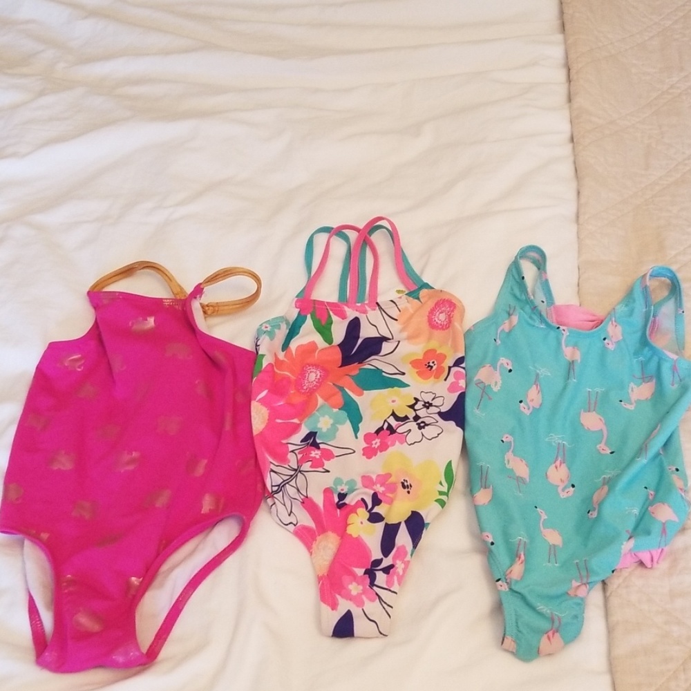 3 bathing suits 2  circo size 5t and 1 size 5-6